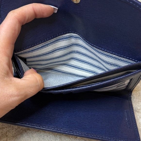 NWOT Dooney & Bourke Dark Blue Saffiano Continental Wallet - Picture 10 of 12